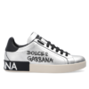 Tenis Dolce & Gabbana Portofino en napa de becerro metalizado